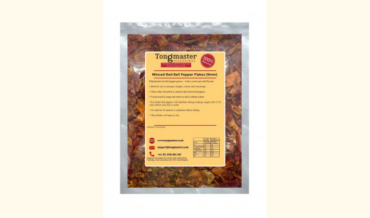 Minced Red Bell Pepper Flakes (9mm) - 100g